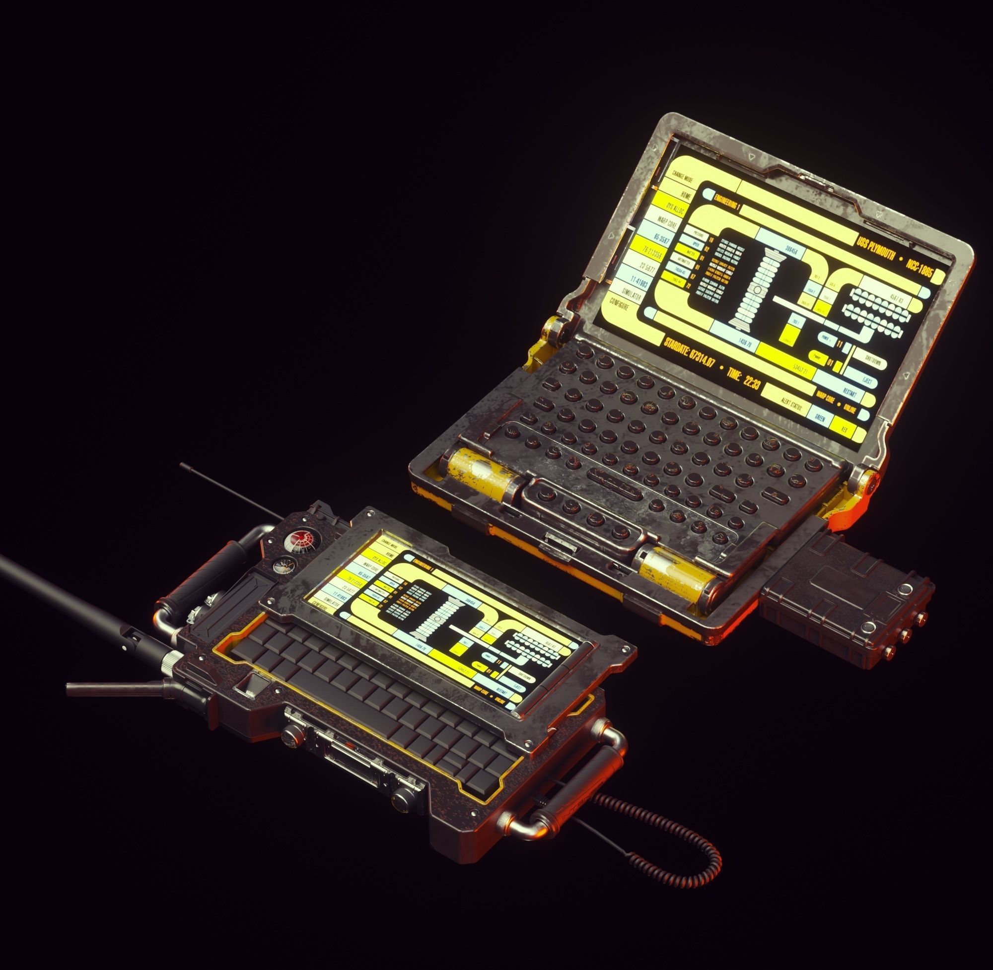 Cyberpunk Hacking device concept 3D model | CGTrader