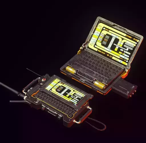 Cyberpunk  Hacking device concept 3D model