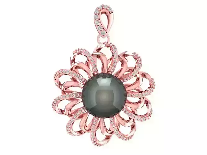 diamond AND PEARL pendant for women 1290