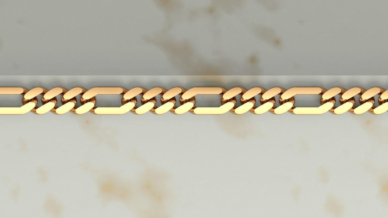 Miami Cuban Chain Necklace or Bracelet 3D print model_3