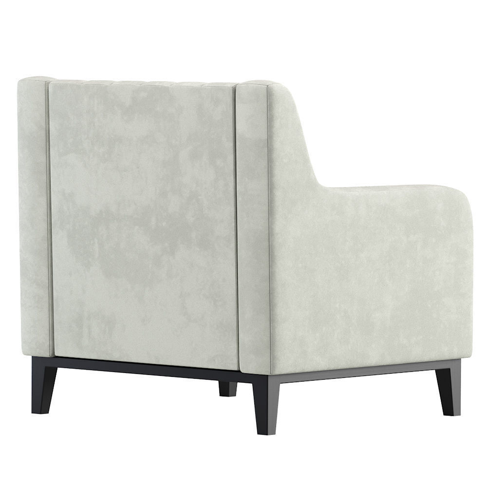 Modern Armchair Velvet 3D model_2