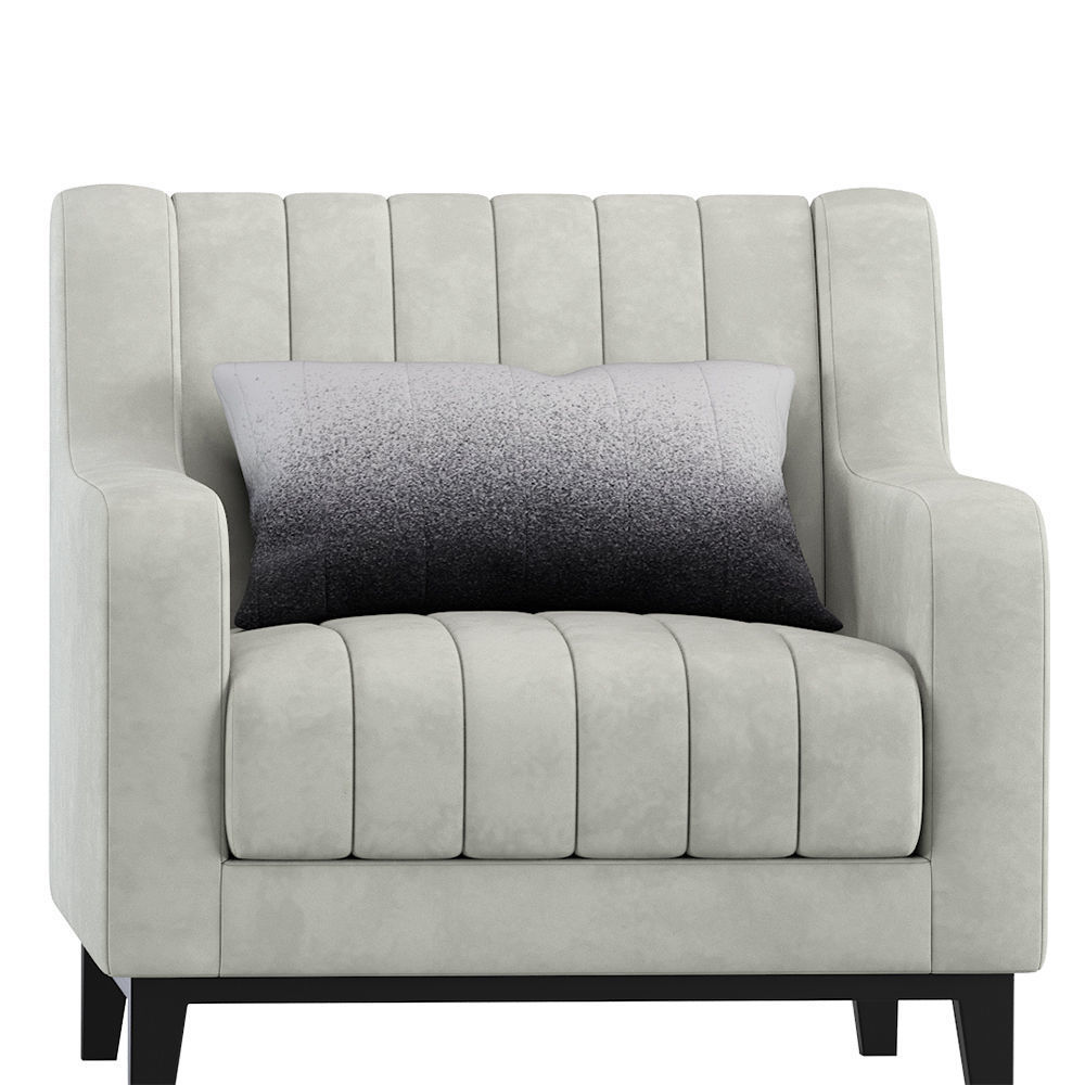 Modern Armchair Velvet 3D model_1