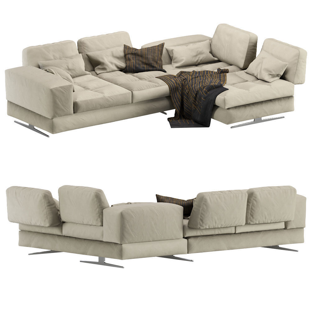 Modular sofa Blues MaxDivani 3D model_5
