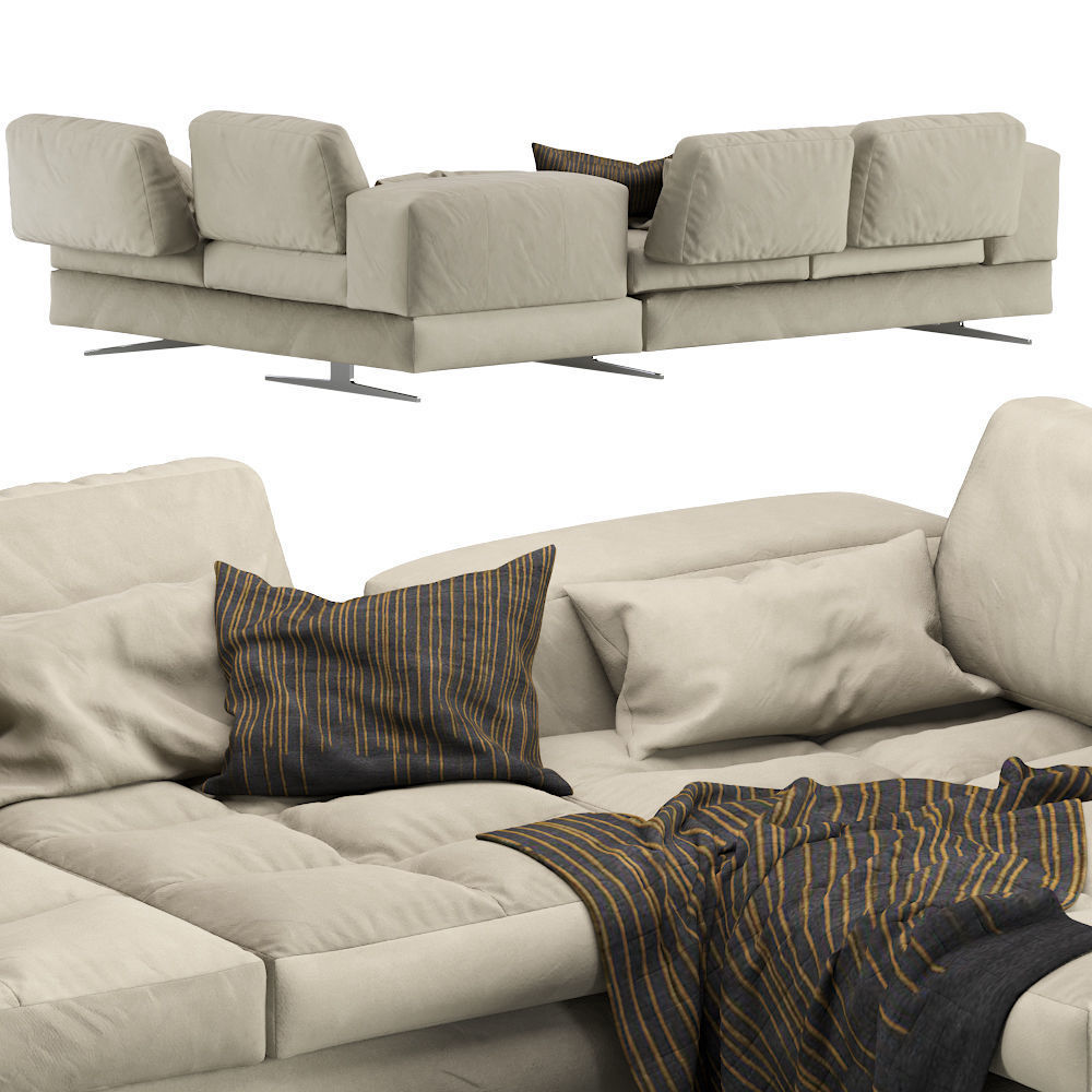 Modular sofa Blues MaxDivani 3D model_1
