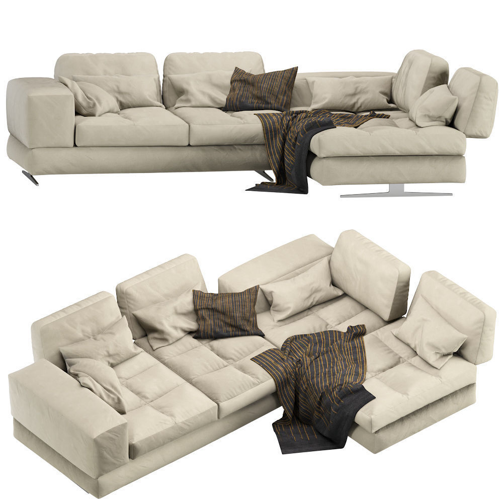 Modular sofa Blues MaxDivani 3D model_2