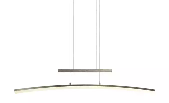 Luminaria colgante LED estilo Wofi lineal curva minimalista 3D model