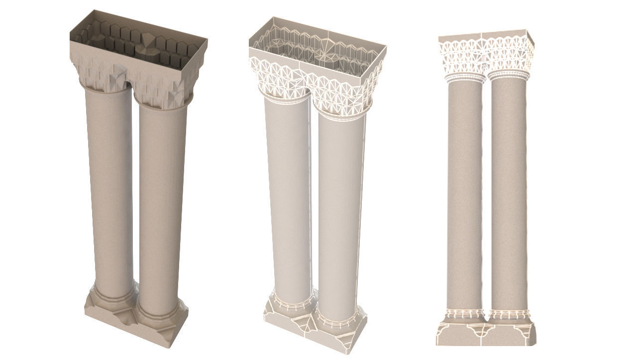 Islamic architectural decorations 3D model_2