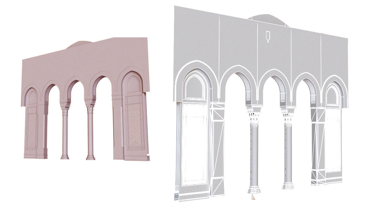 Islamic architectural decorations 3D model_3