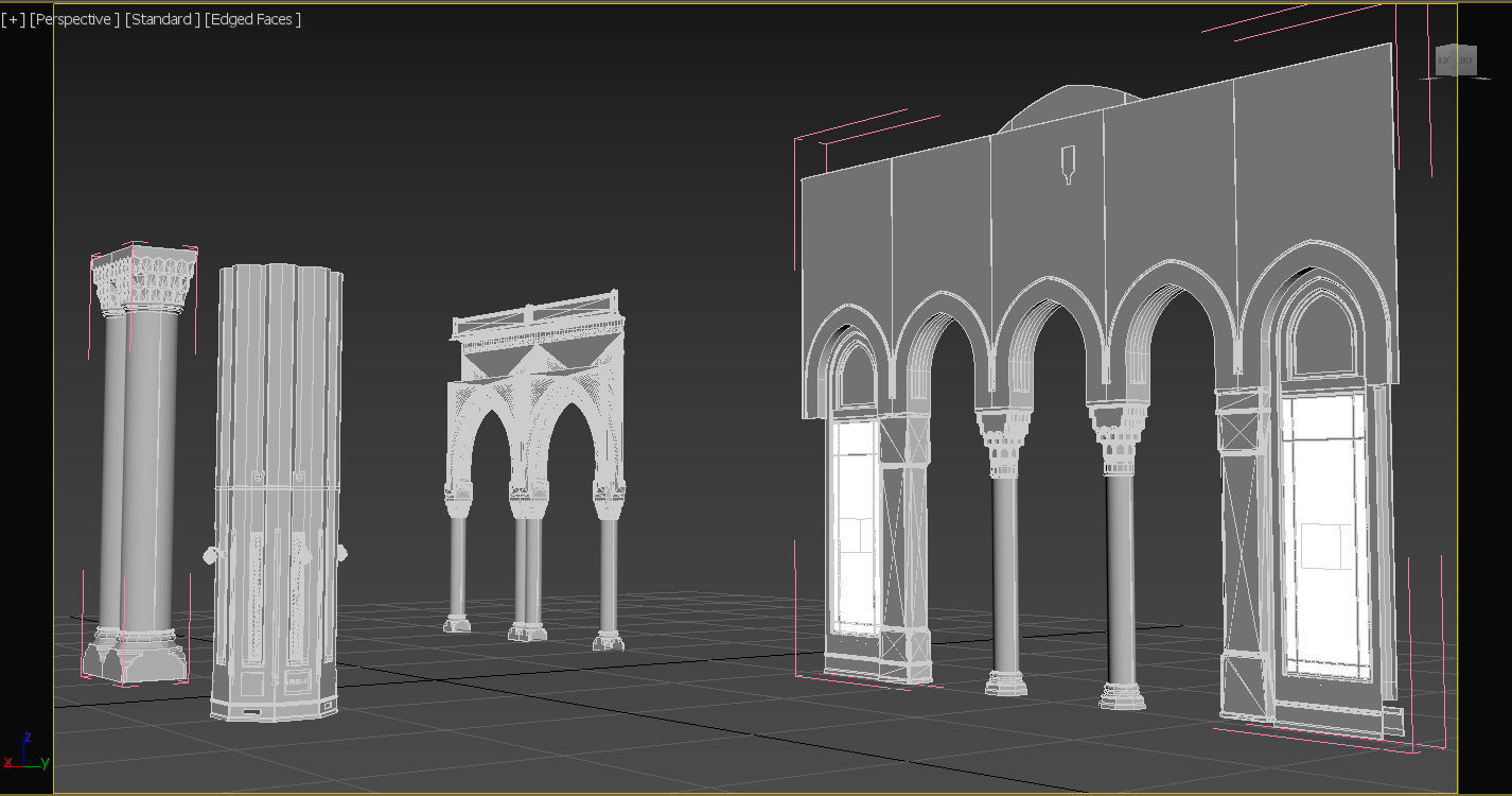 Islamic architectural decorations 3D model_5