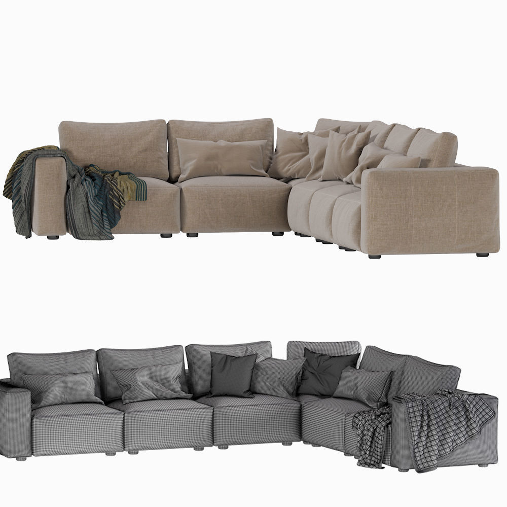 Coco Republic The Soren Modular Sofa large 3D model_6
