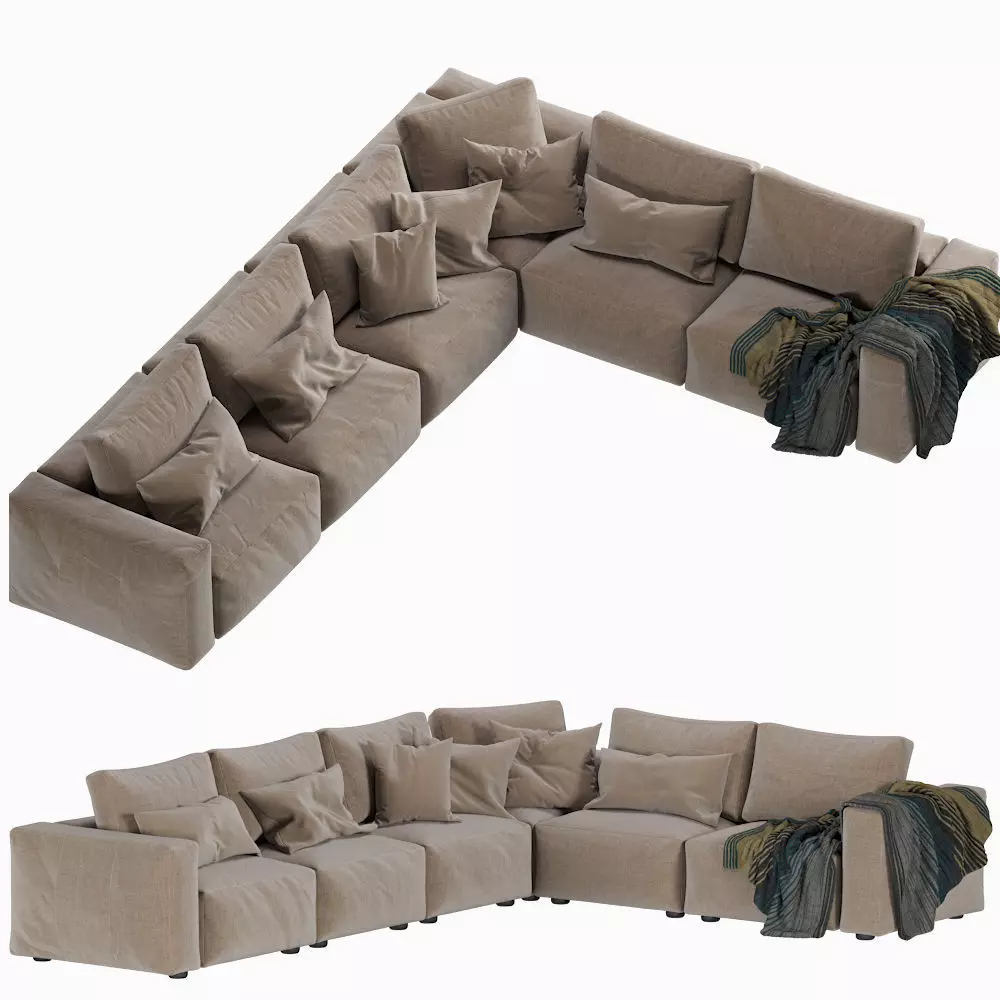 Coco Republic The Soren Modular Sofa large 3D model_0