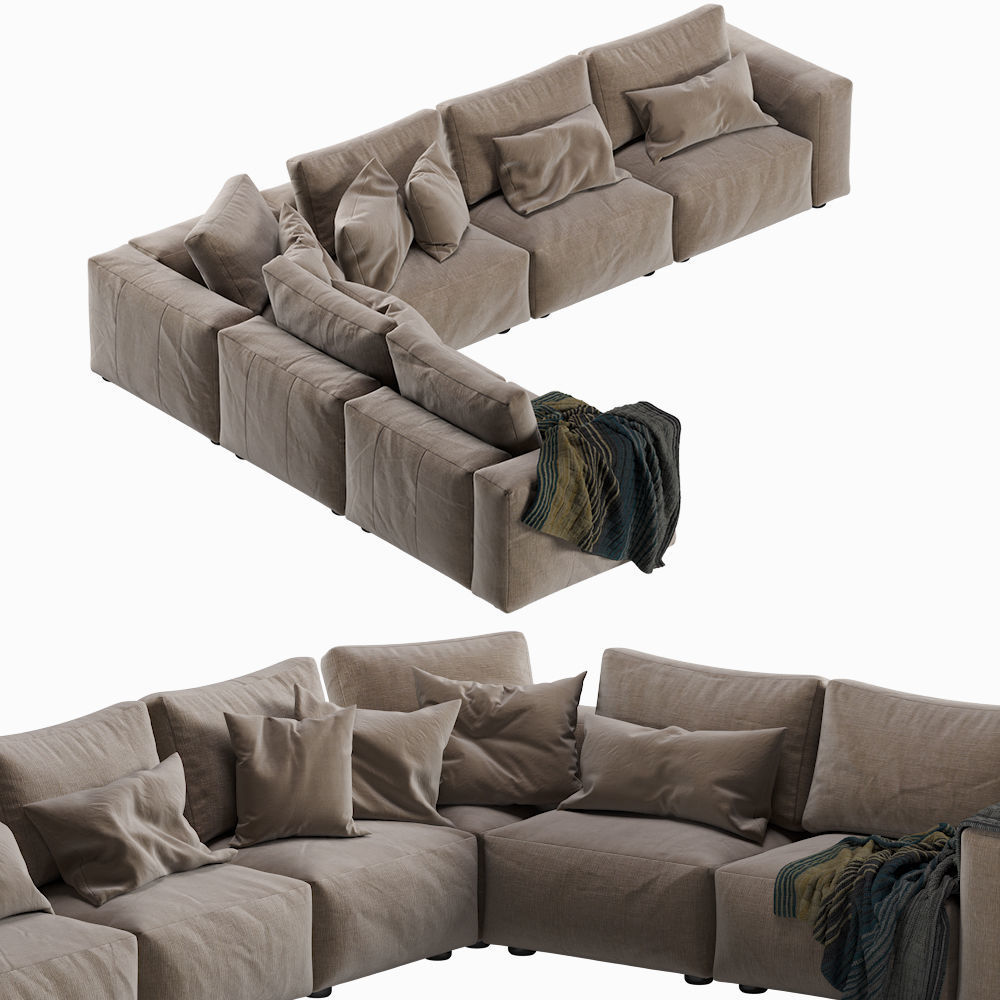 Coco Republic The Soren Modular Sofa large 3D model_2