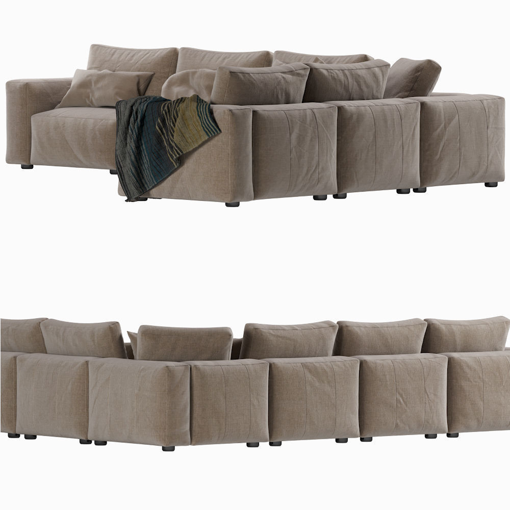 Coco Republic The Soren Modular Sofa large 3D model_1