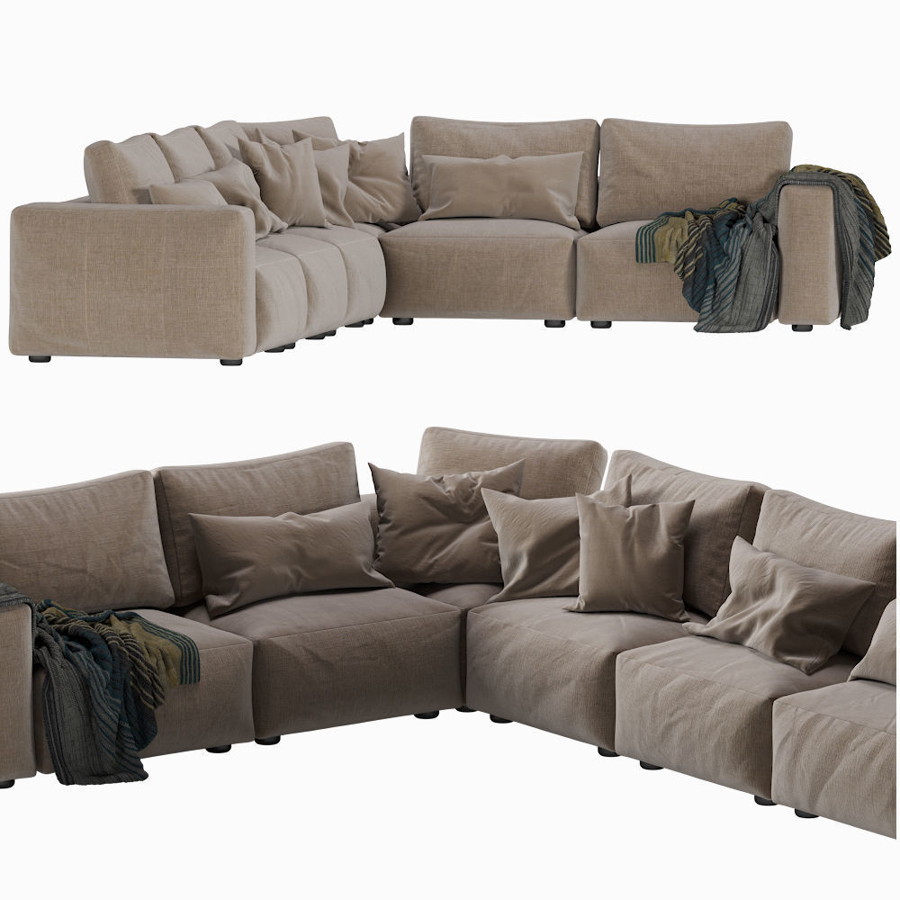 Coco Republic The Soren Modular Sofa large 3D model_3