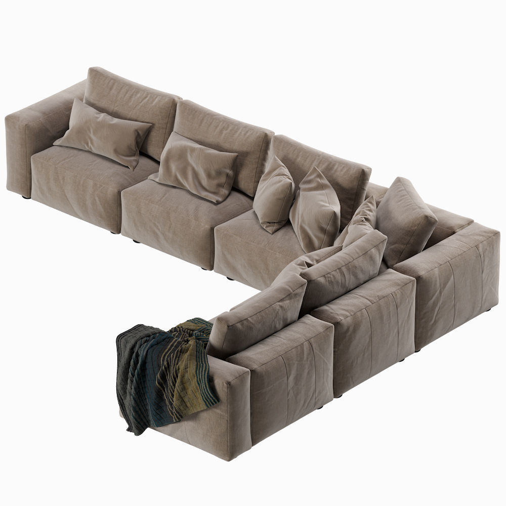 Coco Republic The Soren Modular Sofa large 3D model_5