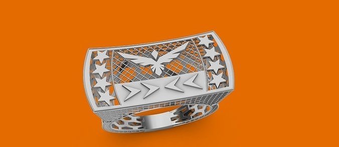 Ring eagle 3D print model