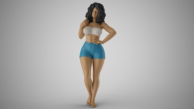 Woman Expressing Herself 3D print model