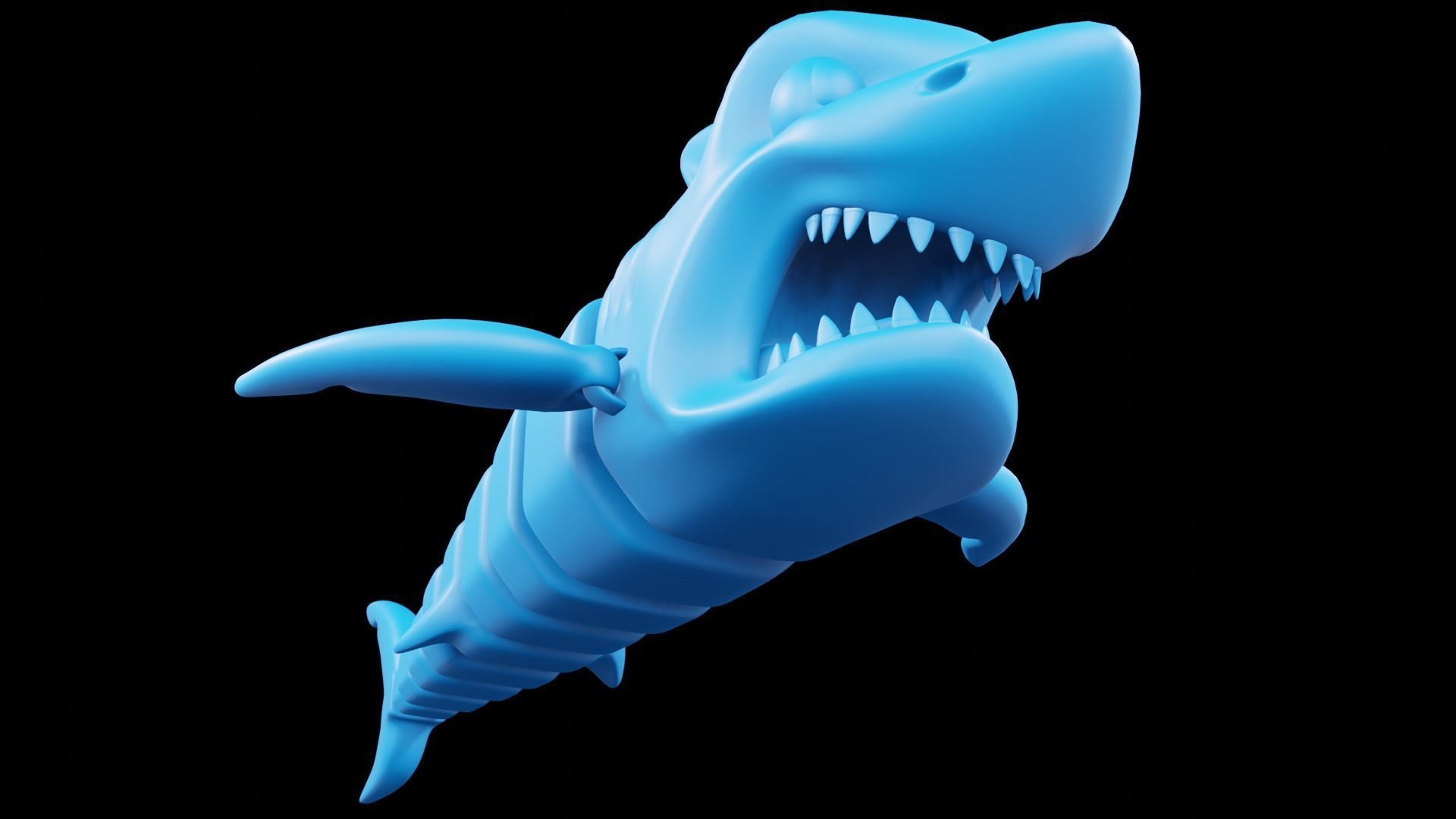 SHARK FLEX TOY print 3d - blender 3d Free 3D print model_6