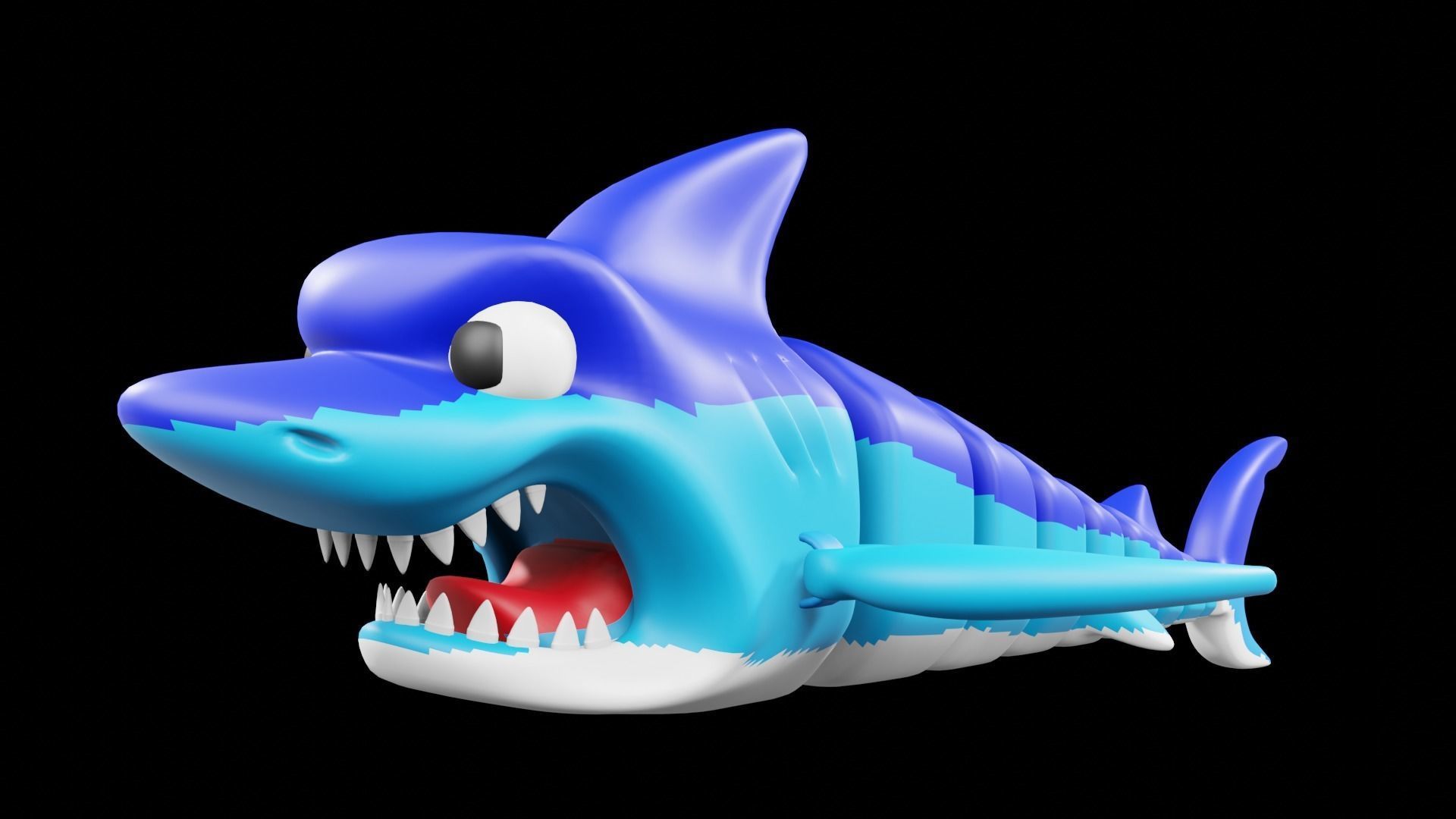 SHARK FLEX TOY print 3d - blender 3d Free 3D print model_9