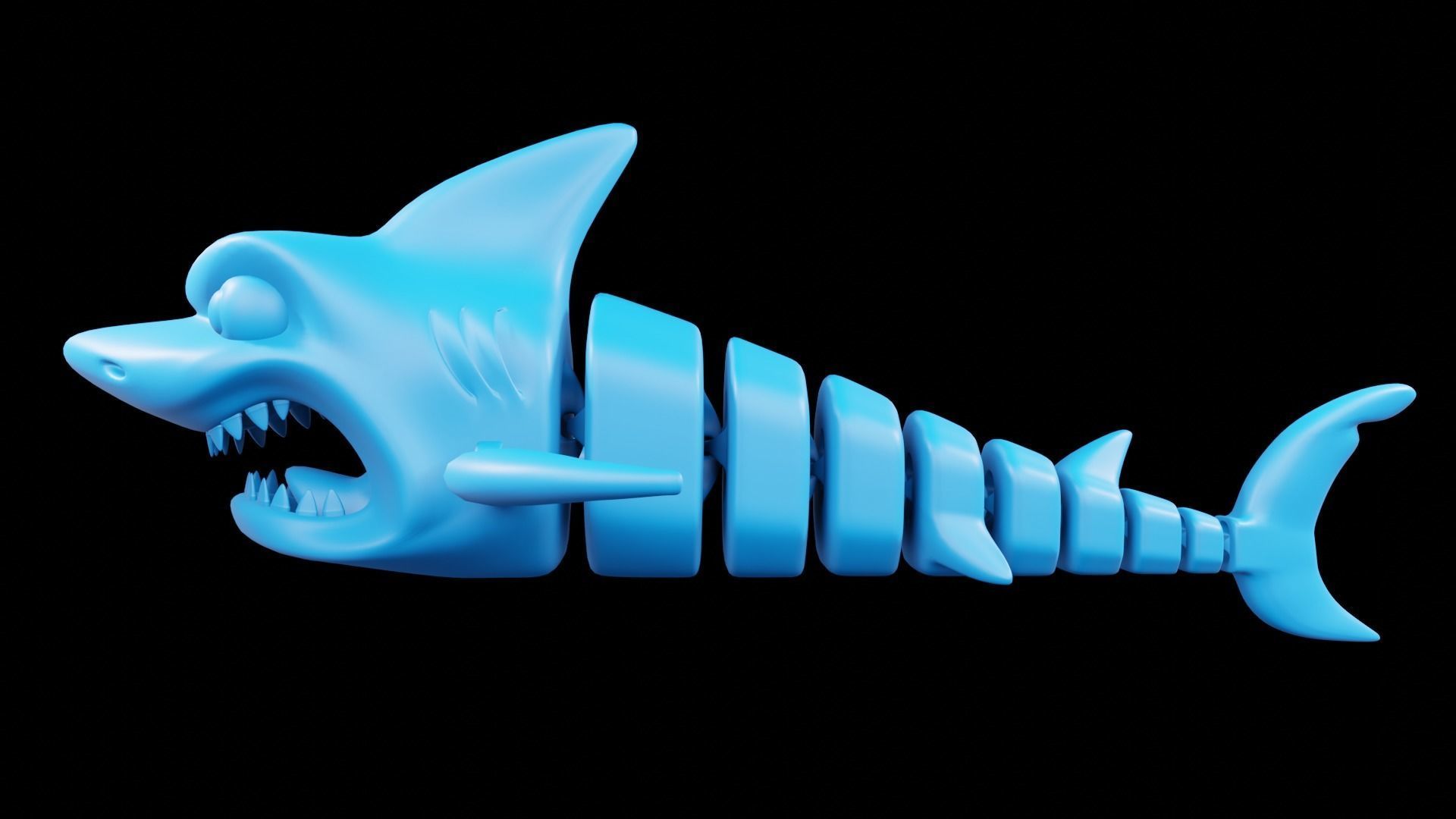 SHARK FLEX TOY print 3d - blender 3d Free 3D print model_4