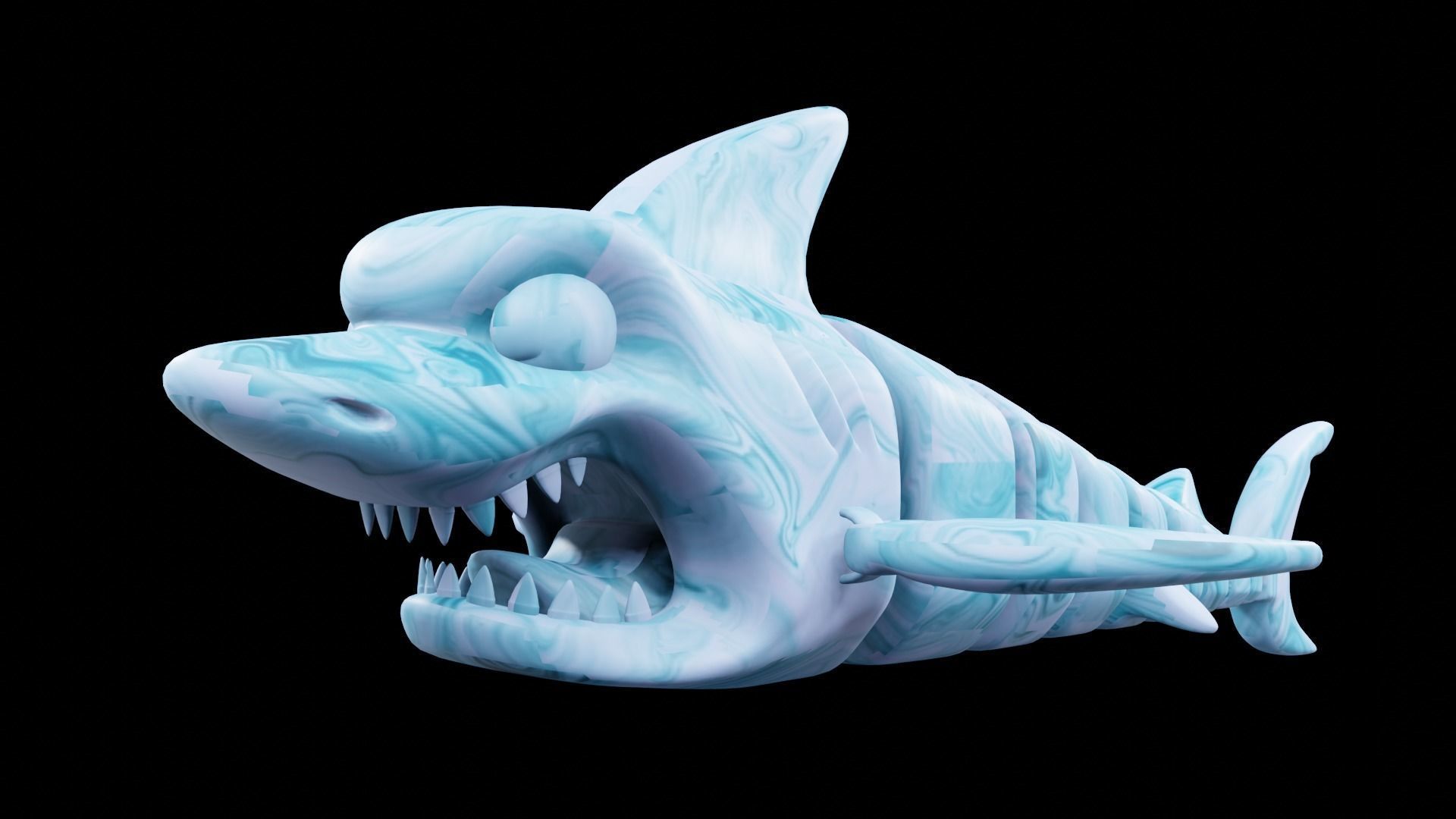 SHARK FLEX TOY print 3d - blender 3d Free 3D print model_7