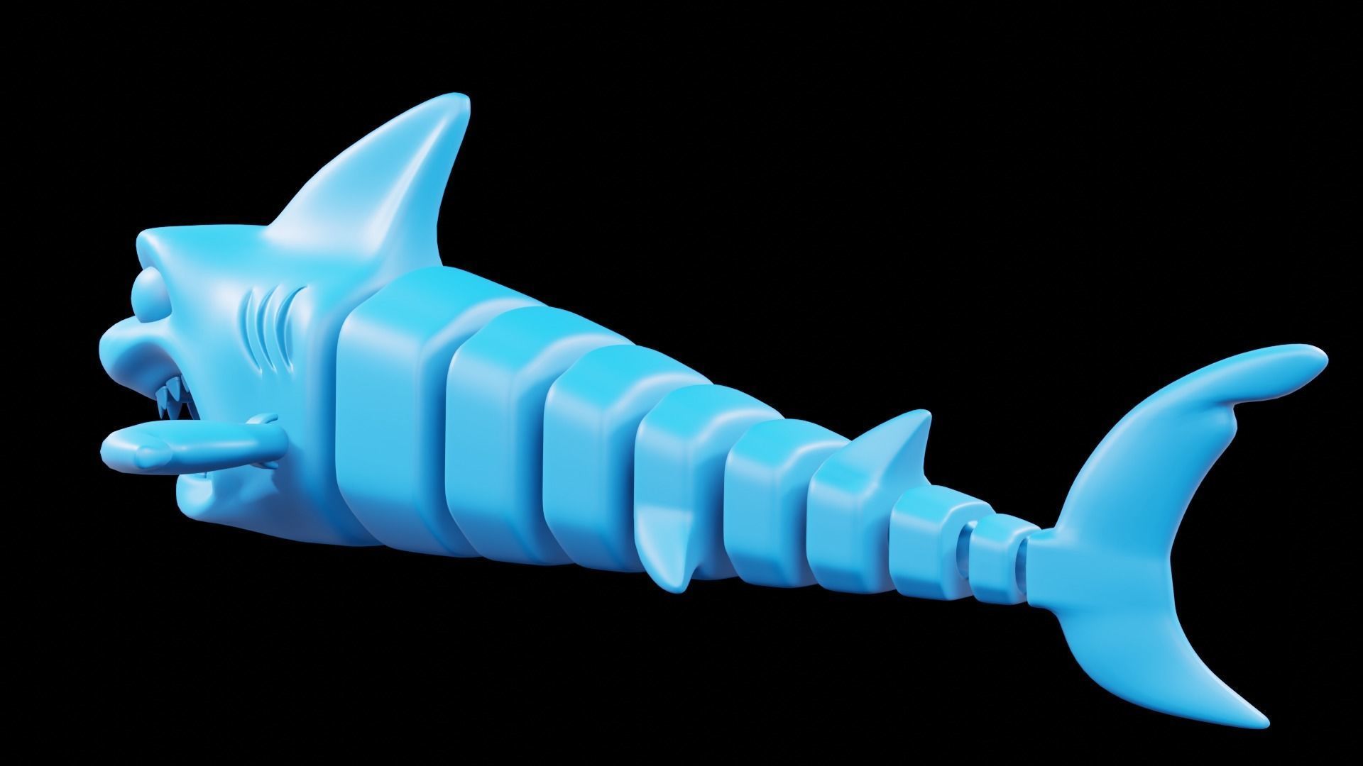 SHARK FLEX TOY print 3d - blender 3d Free 3D print model_11