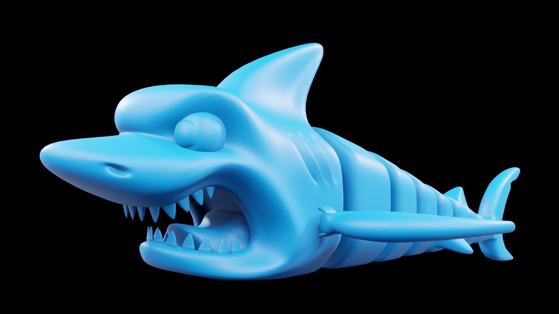 SHARK FLEX TOY print 3d - blender 3d Free 3D print model_8