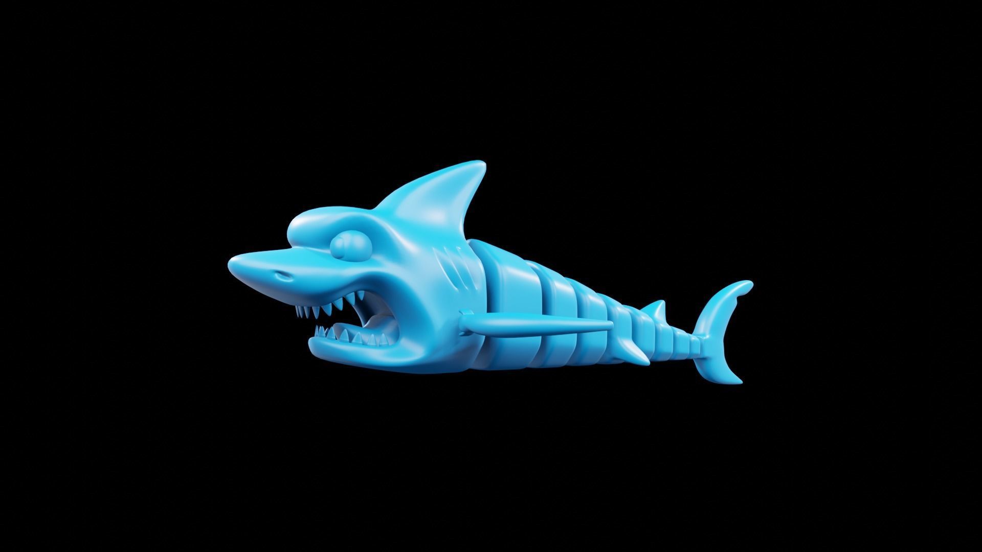 SHARK FLEX TOY print 3d - blender 3d Free 3D print model_1