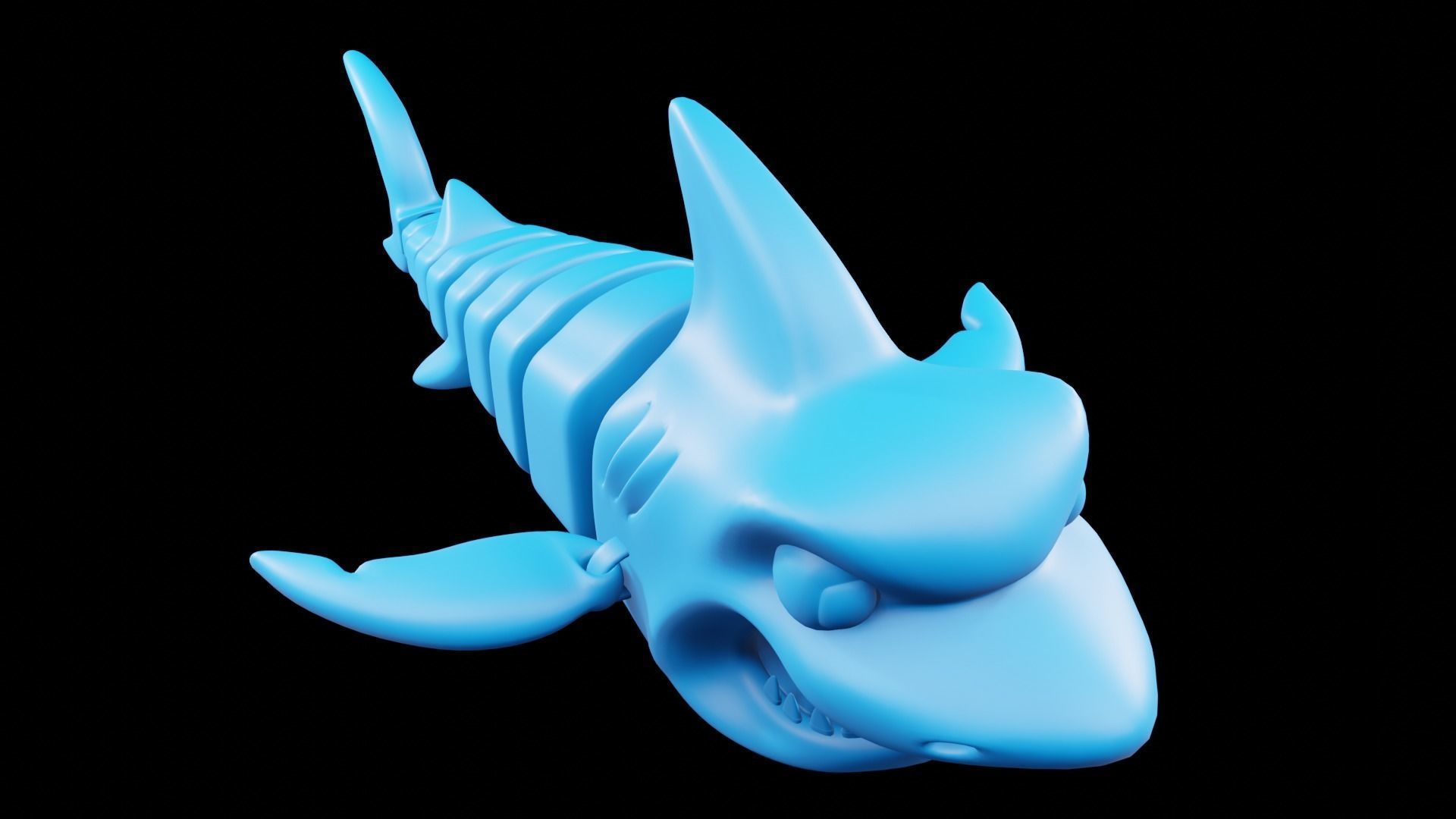 SHARK FLEX TOY print 3d - blender 3d Free 3D print model_10
