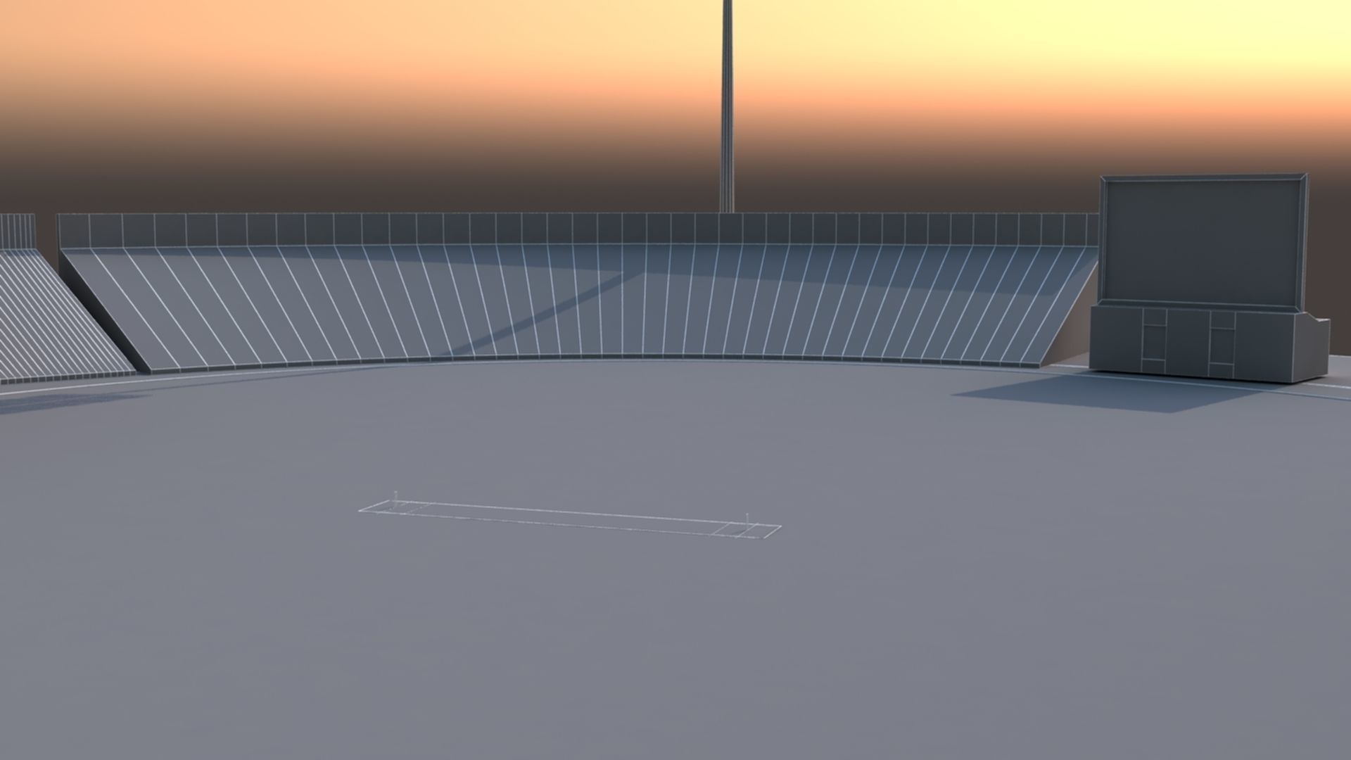Kensington Oval Cricket Stadium 3D model_12