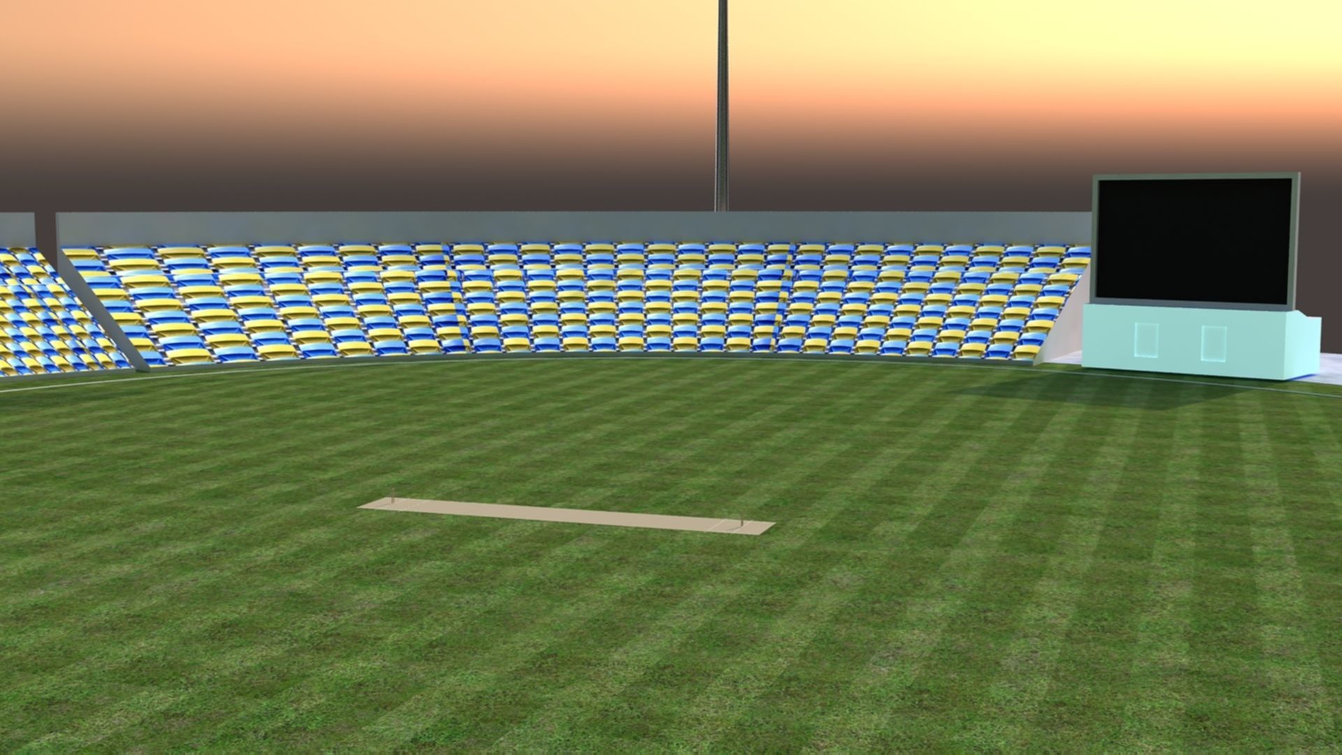 Kensington Oval Cricket Stadium 3D model_4