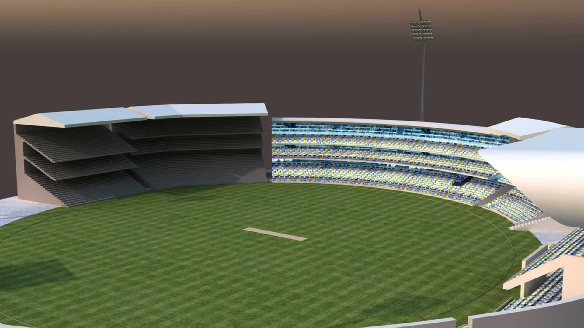 Kensington Oval Cricket Stadium 3D model_2