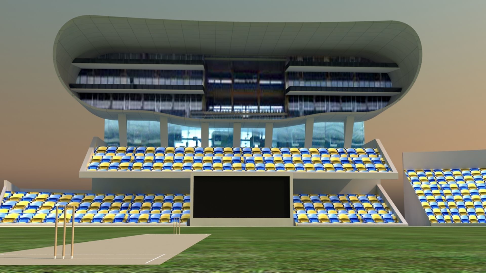 Kensington Oval Cricket Stadium 3D model_5