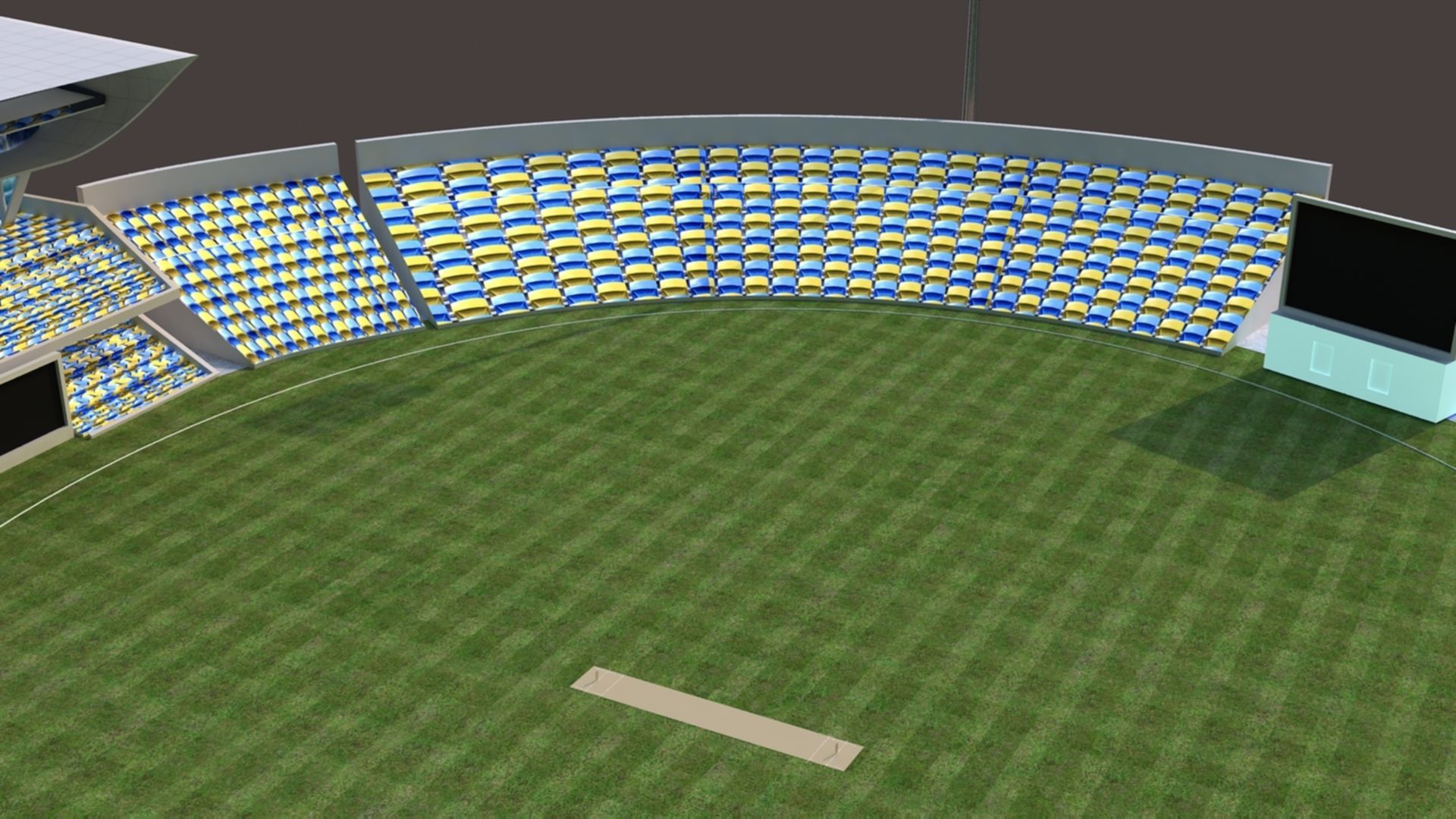 Kensington Oval Cricket Stadium 3D model_11