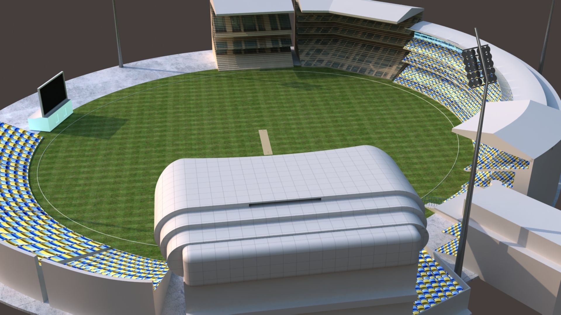 Kensington Oval Cricket Stadium 3D model_3