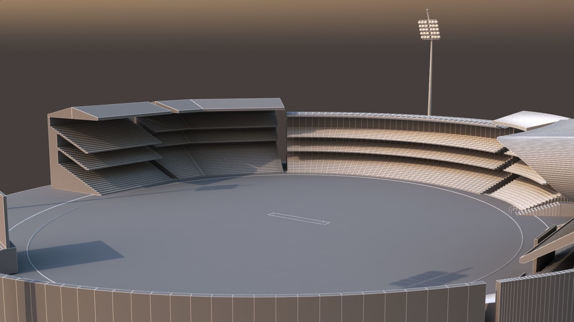Kensington Oval Cricket Stadium 3D model_14