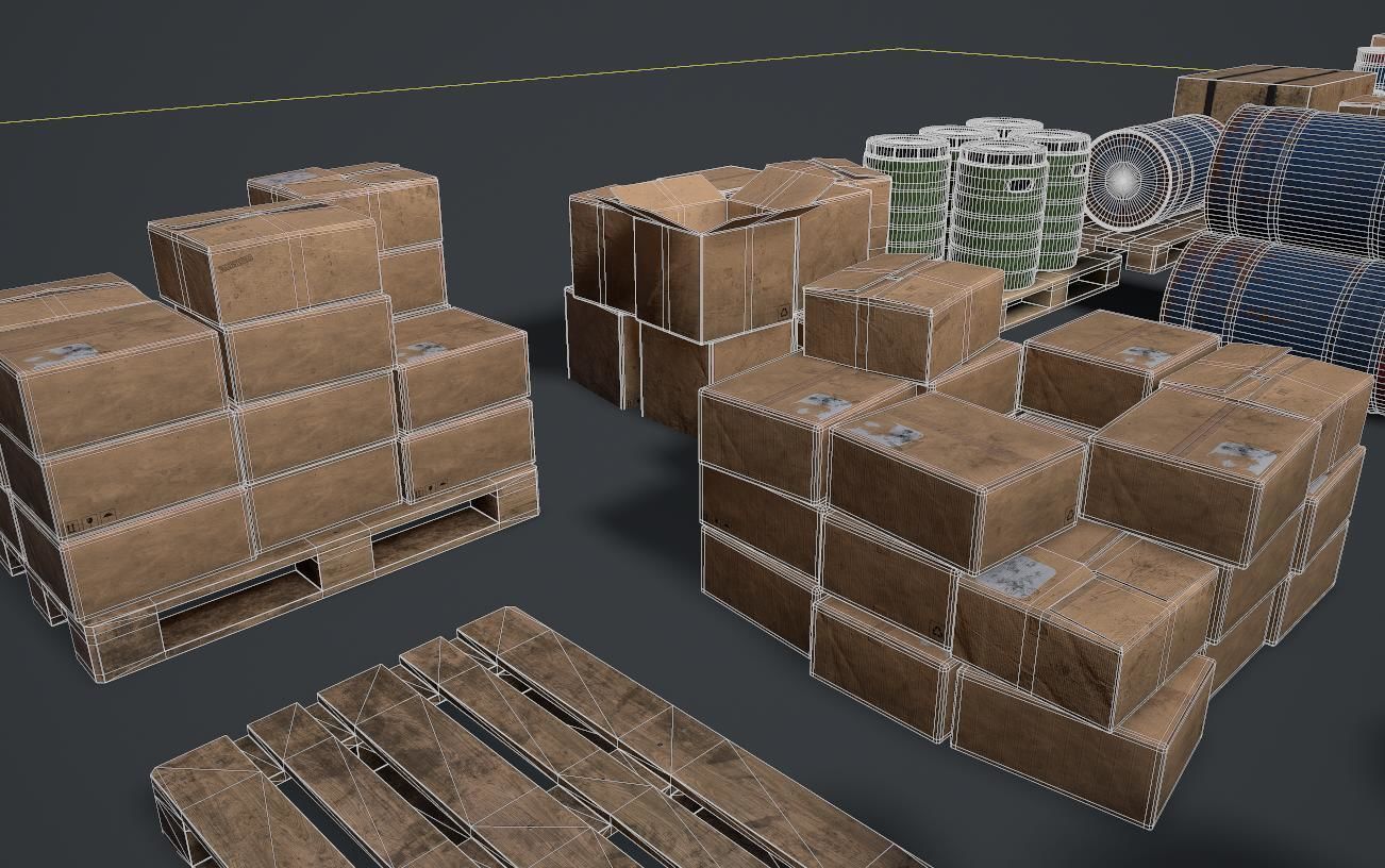 Props for the storage house Set 1 UE4 Low-poly 3D model_10