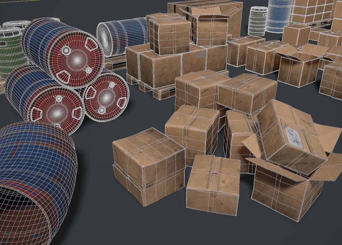 Props for the storage house Set 1 UE4 Low-poly 3D model_11