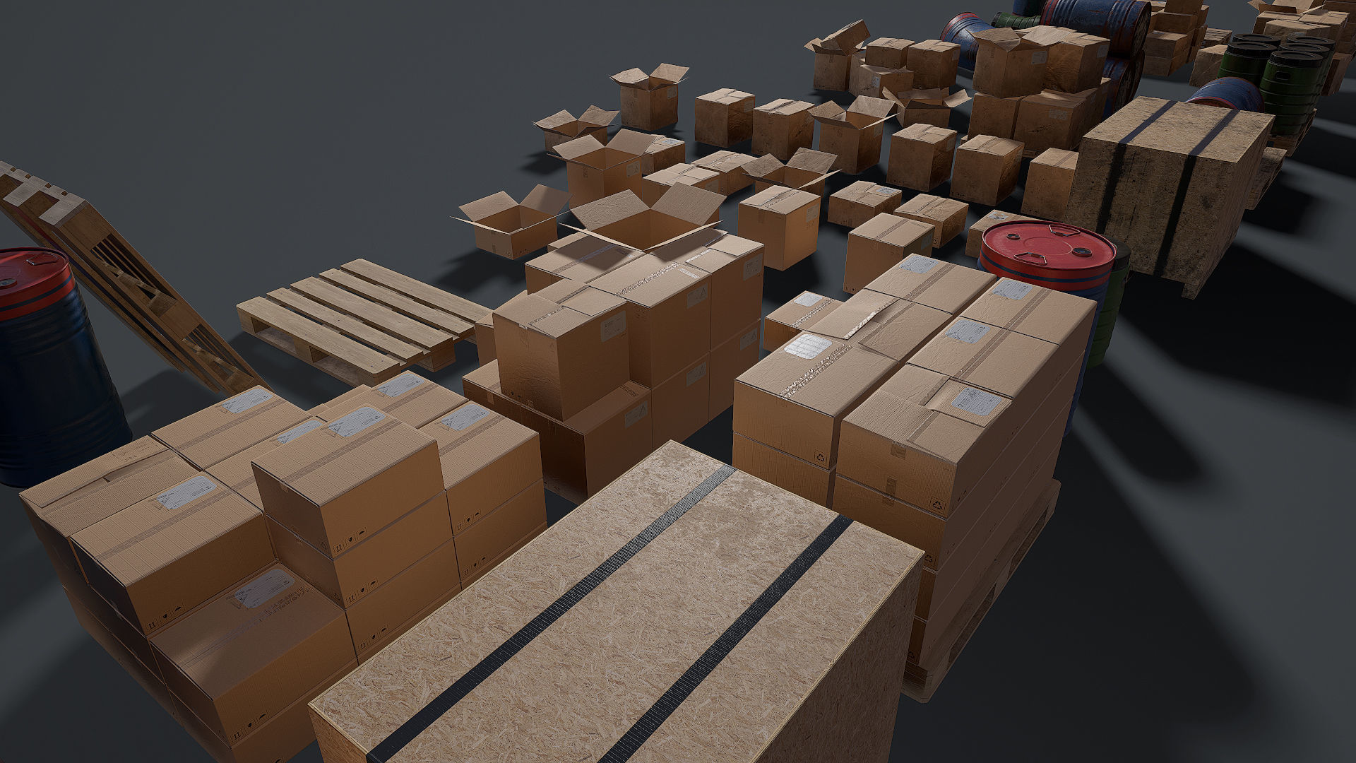 Props for the storage house Set 1 UE4 Low-poly 3D model_6