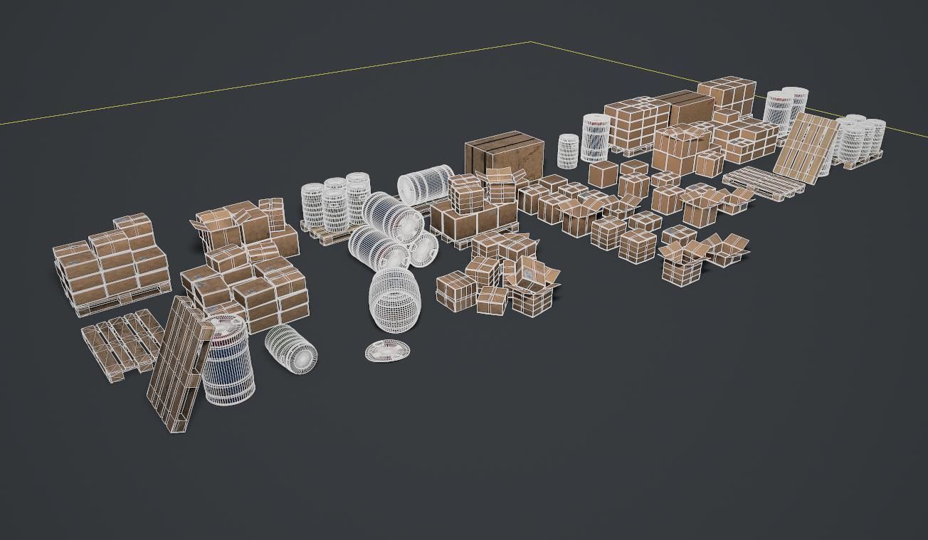 Props for the storage house Set 1 UE4 Low-poly 3D model_8