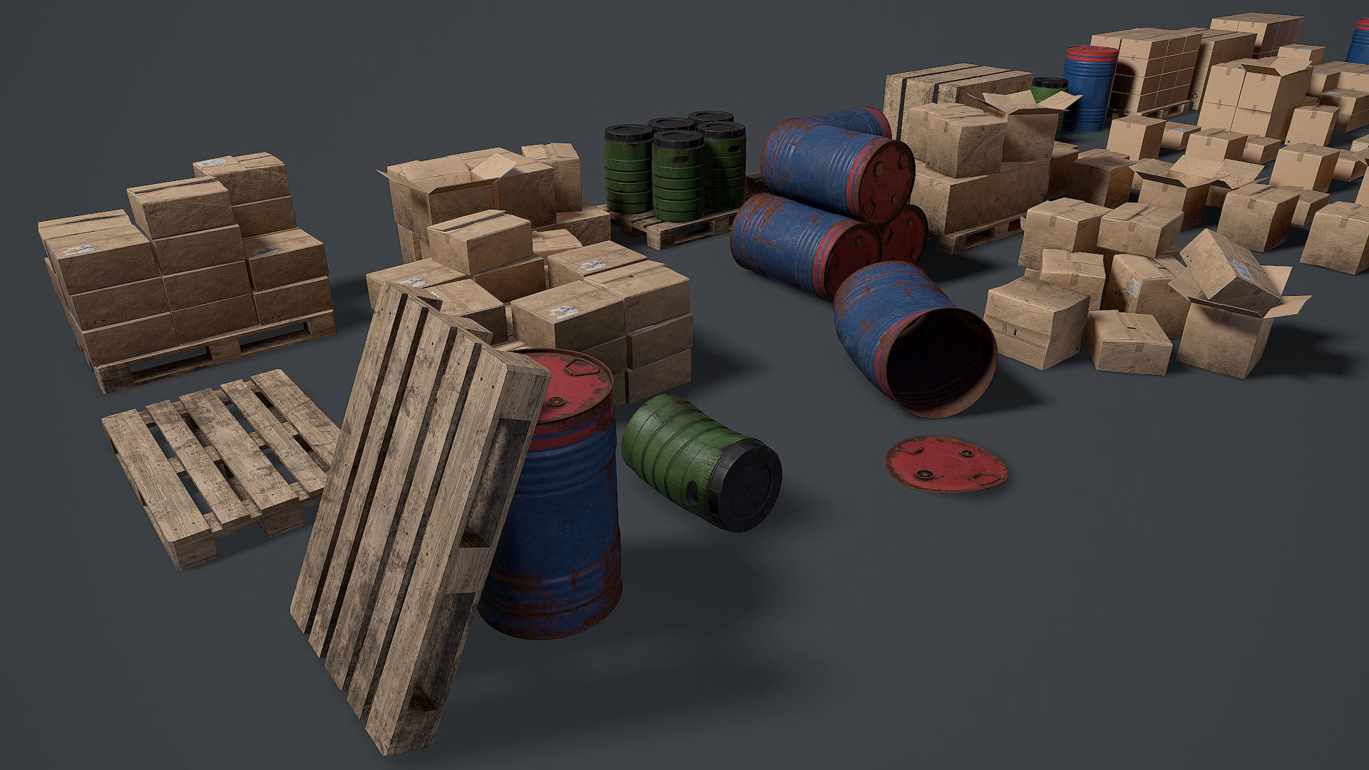 Props for the storage house Set 1 UE4 Low-poly 3D model_5