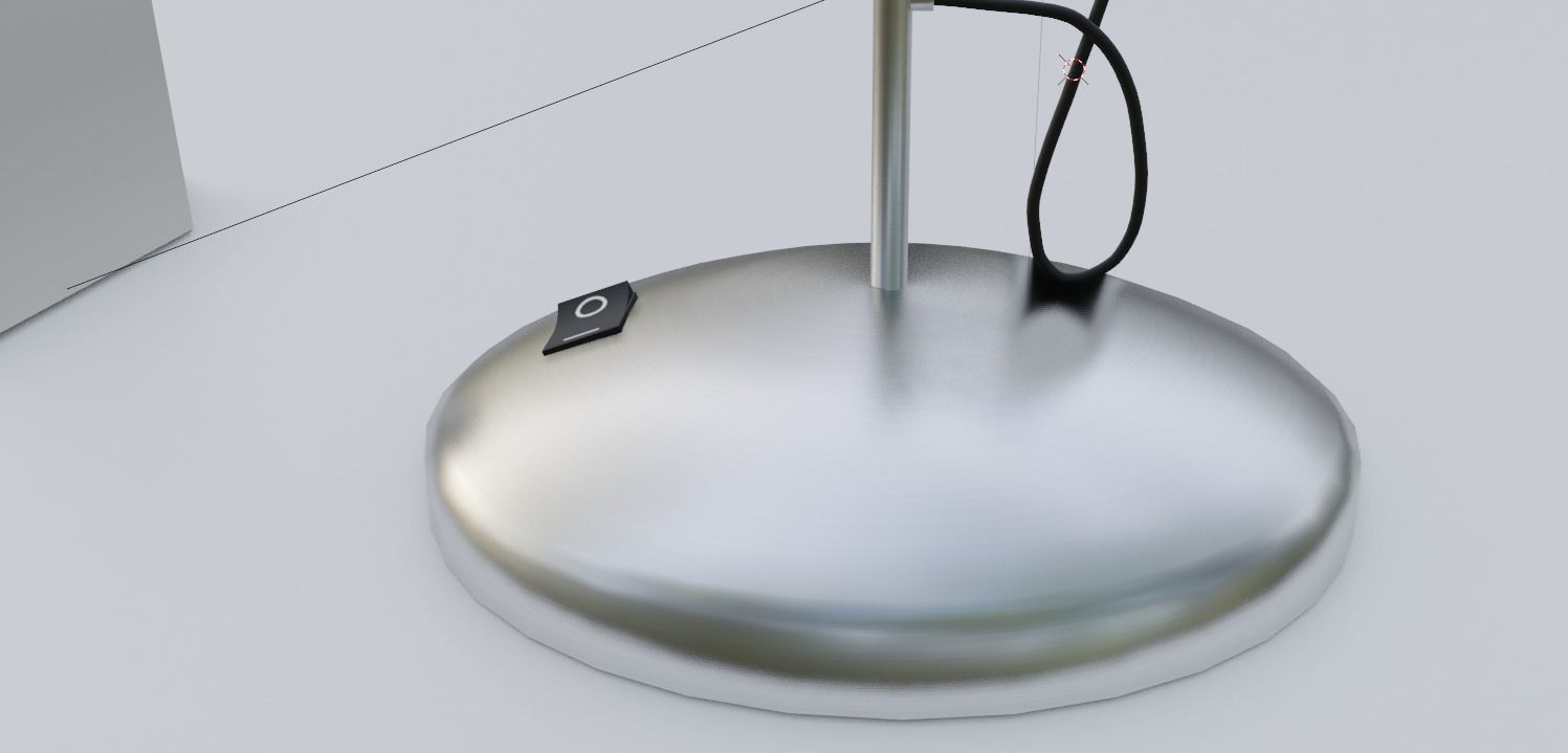 Stylish Metal Lamp Low-poly 3D model_5