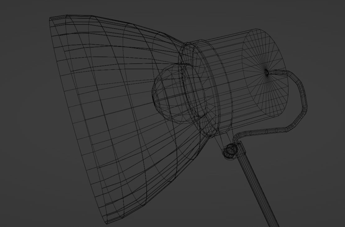 Stylish Metal Lamp Low-poly 3D model_7