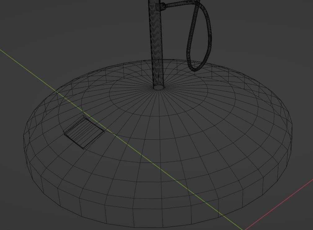 Stylish Metal Lamp Low-poly 3D model_3