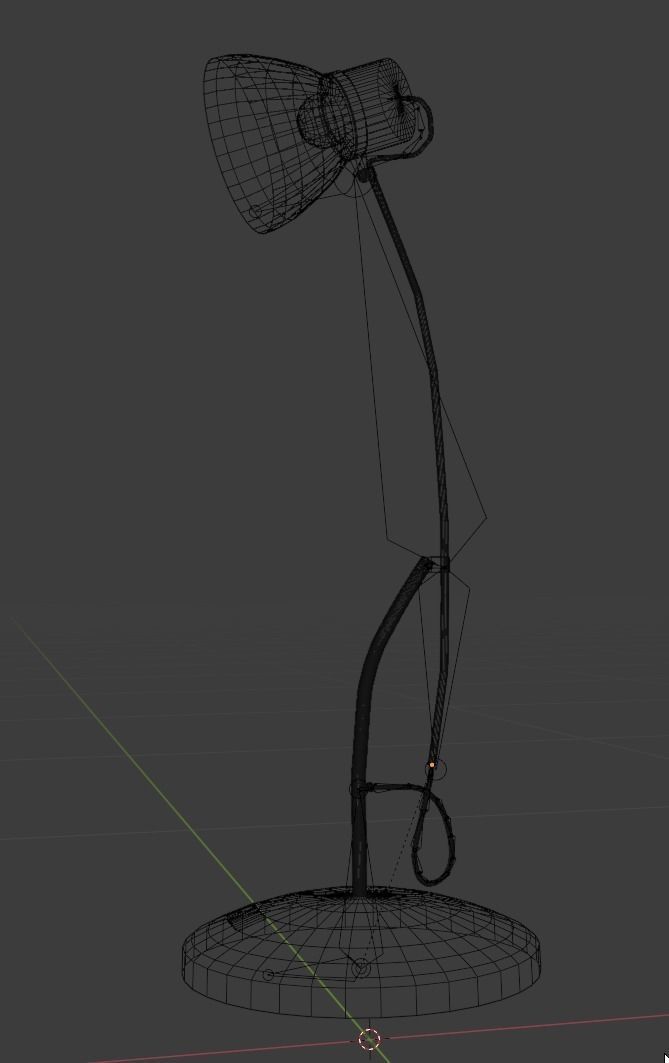 Stylish Metal Lamp Low-poly 3D model_8