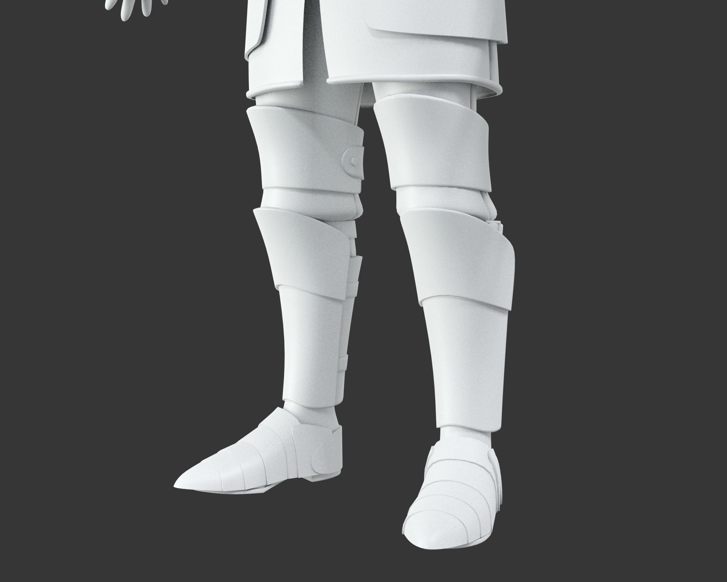 Medieval Elegant Armor Suit Low-poly 3D model_32