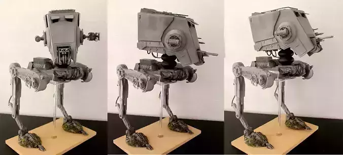 ROTJ AT-ST SCOUT WALKER STAR WARS CHICKEN WALKER STUDIO SCALE 3D model