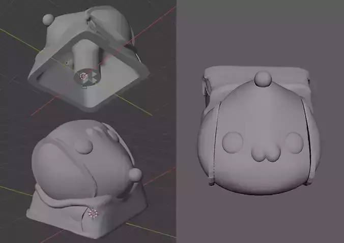 Poring Ragnarok Keycap 3D print model