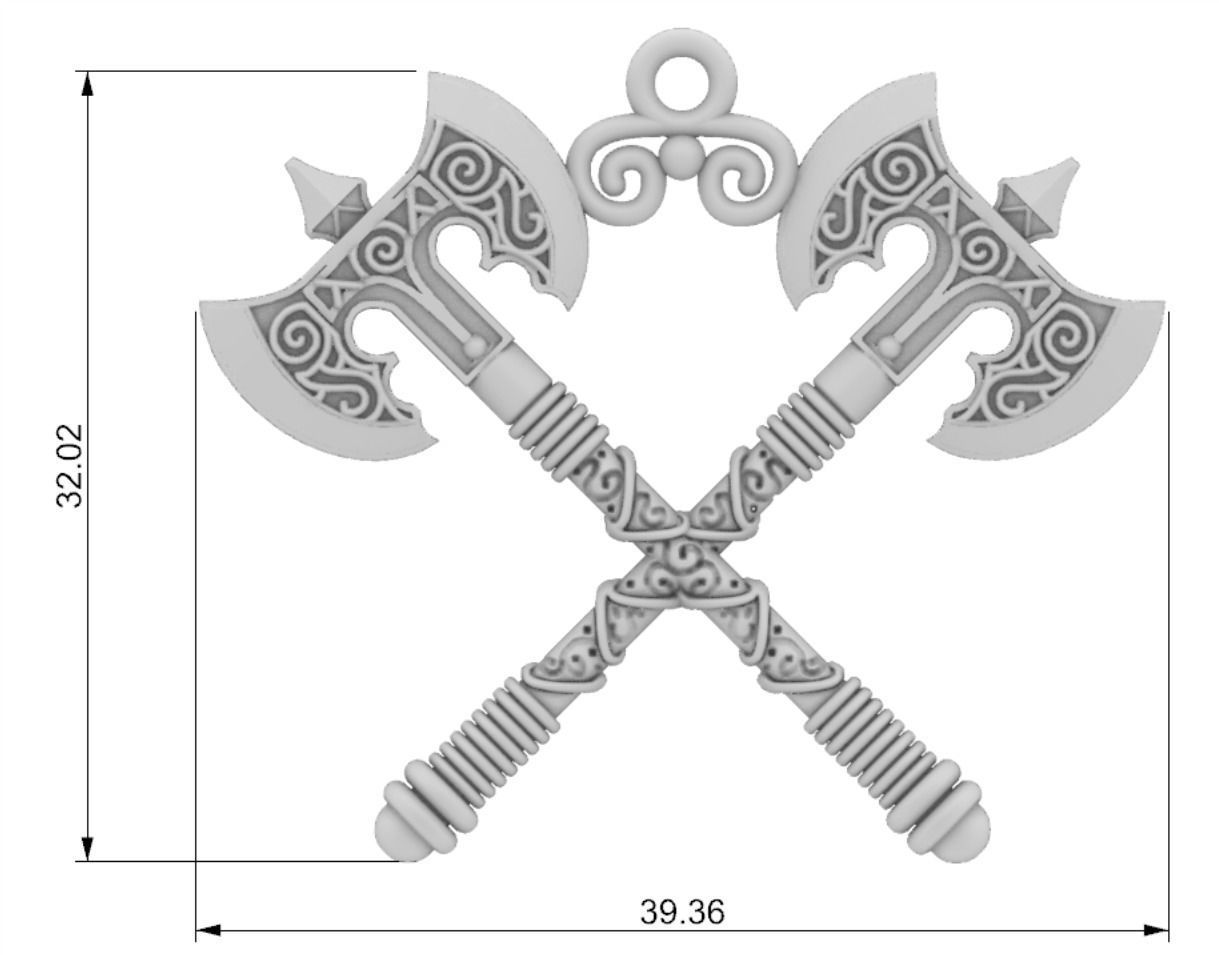 Xango Axe Machado 3D print model 3D print model_4