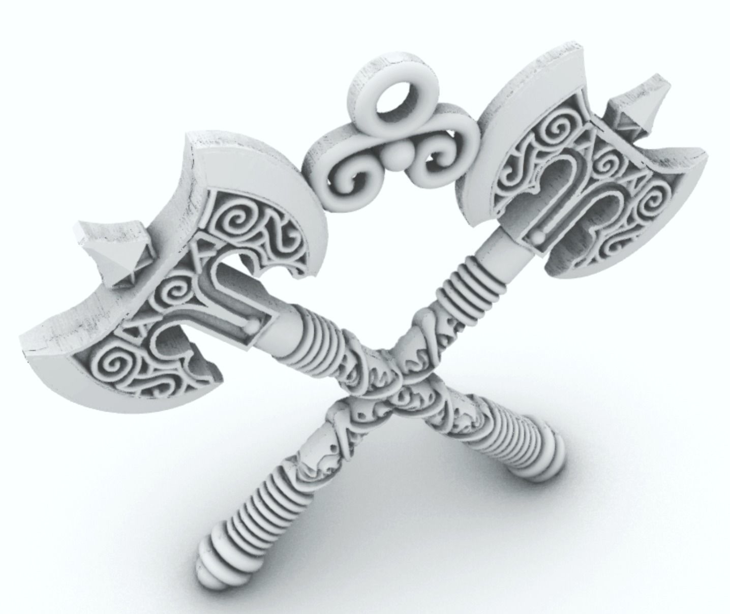 Xango Axe Machado 3D print model 3D print model_22